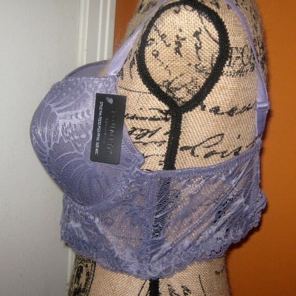 Youmita floral underwire longline purple ash 36C bra NWT - Picture 3 of 5